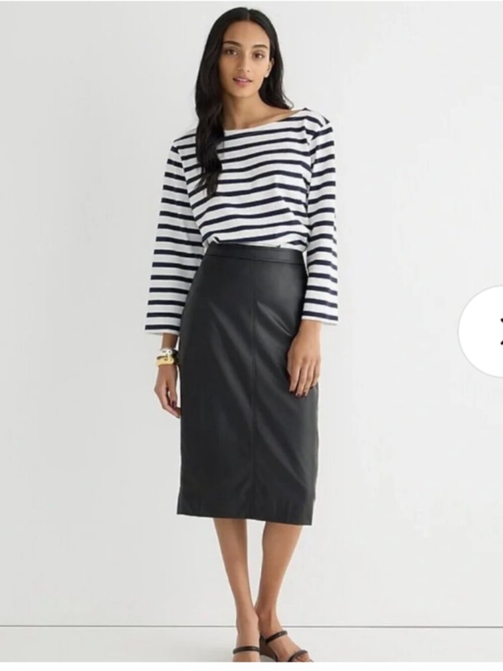 J. Crew No. 3 Pencil skirt in faux leather